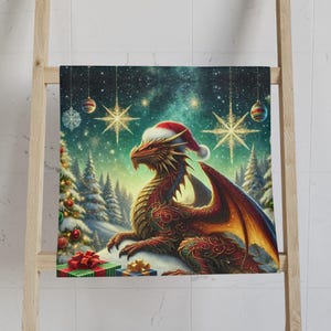 Festive Dragon Hand Towel - Add Magic to Your Holiday Decor - Choose Your Favorite Design