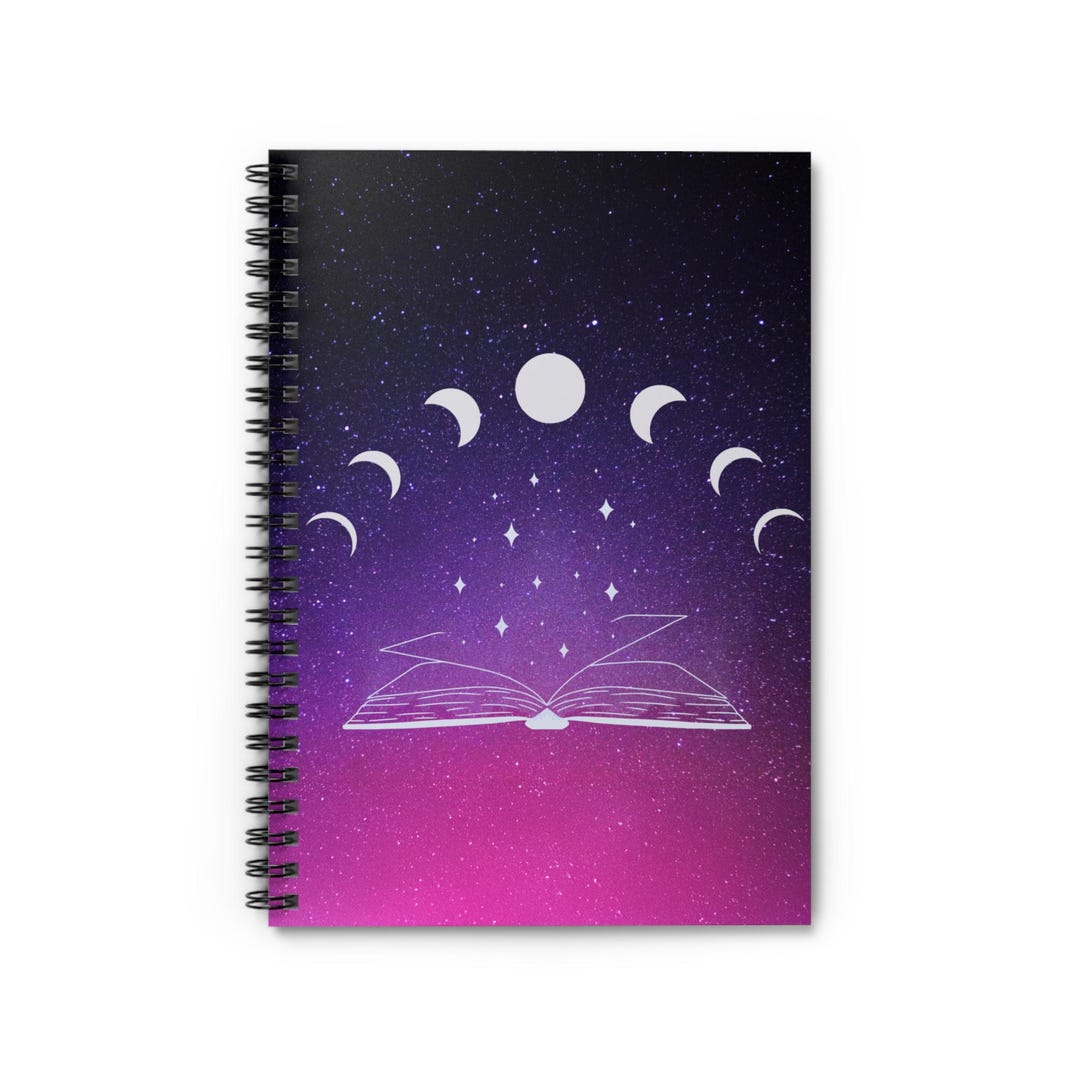 Celestial Spiral Notebook, Back to School Supplies, Cosmic Journal ...