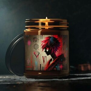 Vi Inspired Scented Candle 9oz. - Great for Arcane and League of Legends Fans - Artistic Scented Soy Candle
