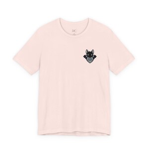 刺繍入りハロウィンTシャツ、キュートなちびコウモリTシャツ、愛らしくて不気味なカワイイデザイン、男性、女性、ティーン向けのハロウィン風秋服、ゴスな雰囲気