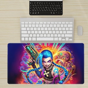 Arcane Art Mouse Pad - Viktor, Jinx, Vi Inspired XL Mousepads - Choose Your Favorite Design - Arcane Office Merch - Arcane Fandom Gifts
