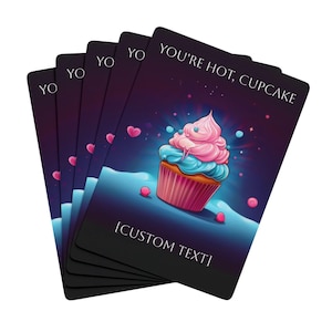 Carte da gioco Arcane personalizzate - Vi e Caitlyn hanno ispirato il mazzo di carte "You're Hot, Cupcake" con messaggio personalizzato