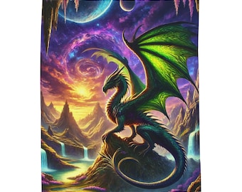 Jeté du domaine du dragon - Couverture en peluche Dragon's Velvet - Choisissez votre modèle préféré
