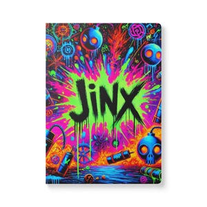 Neon Chaos Journal - Inspired by Jinx from Arcane - Vibrant Softcover Journal for Creative Minds, Perfect for Note-Taking, Journaling