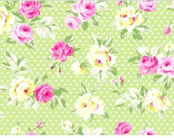 Tanya Whelan Fabrics Sunshine Roses Floral Sold by the Half Yard