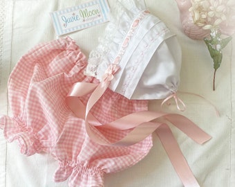 Heirloom Baby Bonnet and Diaper Cover Shower Gift Juvie Moon Designs