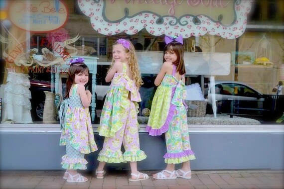 MADELEINE Ruffle Trimmed Summer Pinafore Dress PDF Pattern Juvie Moon Designs   Custom Boutique