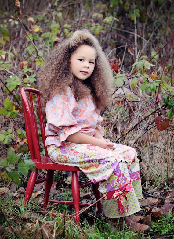 Easy Beginner Pant PIPPI Boutique Ruffle  PDF Girls Pattern with Two Looks Size 2 to 8