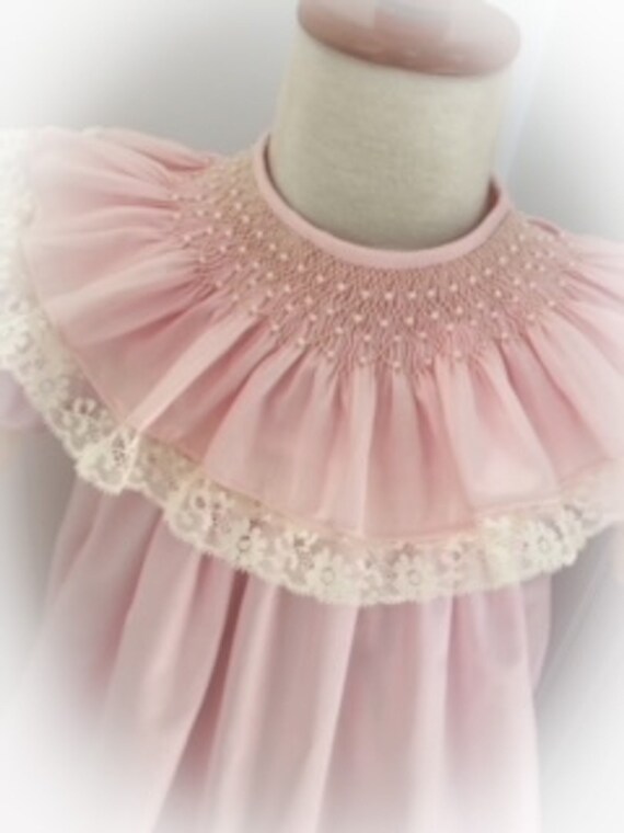 Detachable Collar White Blush Ivory Blue Smocked Collar Options