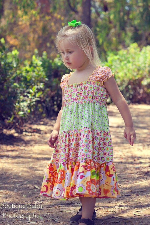 PDF Pattern Twirly Girly Boutique Dress Juvie Moon  E Book Tutorial  Liddy  DIY  Size 18 months to 12 years