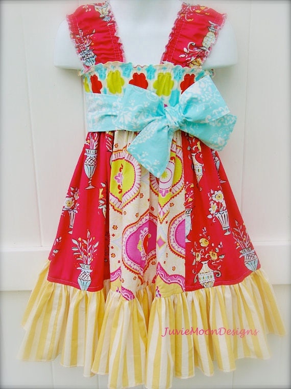 PDF Pattern Sundress Spring Summer Easy Sew Juvie Moon Designs E Book Tutorial  "MIA" DIY