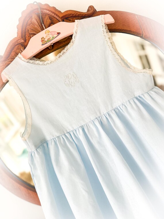 Full Length Slip/Beach Portrait Vintage Heirloom Ivory, Blue, Pink or White for Juvie Moon Design Dresses