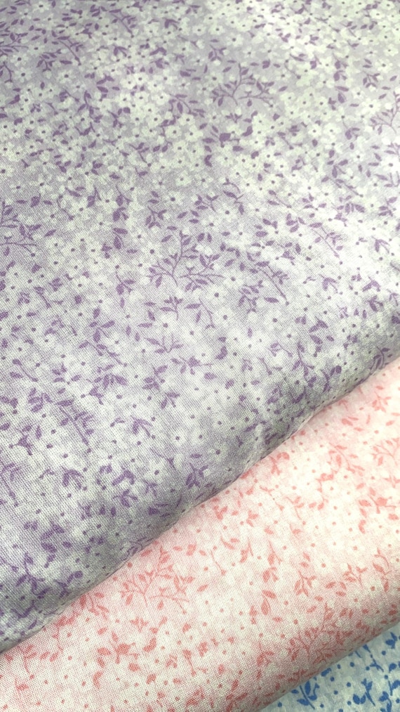 Beautiful Sewing for Children, Crafts and Home Decor Shades of Lavender Floral Fabrics by Half Yard