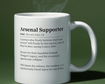 Arsenal FC Mug | Funny Football Fan Gift | Arsenal Supporter Definition Cup | Perfect Gift for Arsenal Fans | Football Mug | Football Mug