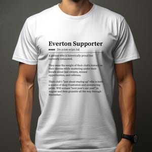 Everton FC-shirt | Grappig cadeau voetbalfan | Everton Supporter-definitieshirt | Perfect cadeau voor Everton-fans | Voetbalshirt
