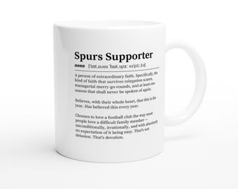 Taza del Tottenham Hotspur FC / Regalo divertido para aficionados al fútbol / Taza con la definición de aficionado del Tottenham / Regalo perfecto para los aficionados del Tottenham / Taza de fútbol