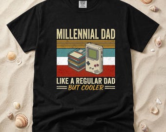 Millennial Dad Like Normal Dads But Cooler T-Shirt, Cool Dad Club, Fathers Day Present, Gift For Husband, Dad T-shirt, Comfort colors mens