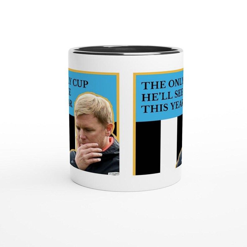 Taza divertida del Newcastle FC / Regalo divertido para fanáticos del fútbol de las Urracas imagen 4