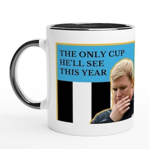 Taza divertida del Newcastle FC / Regalo divertido para fanáticos del fútbol de las Urracas imagen 1