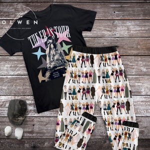 The Eras Tour With Taylor Pajamas Set, Taylor Personalized Family Pajamas, Eras Tour Pajamas Set Women, Swifty Pajamas For Adult And Kid PAJAMAS SET