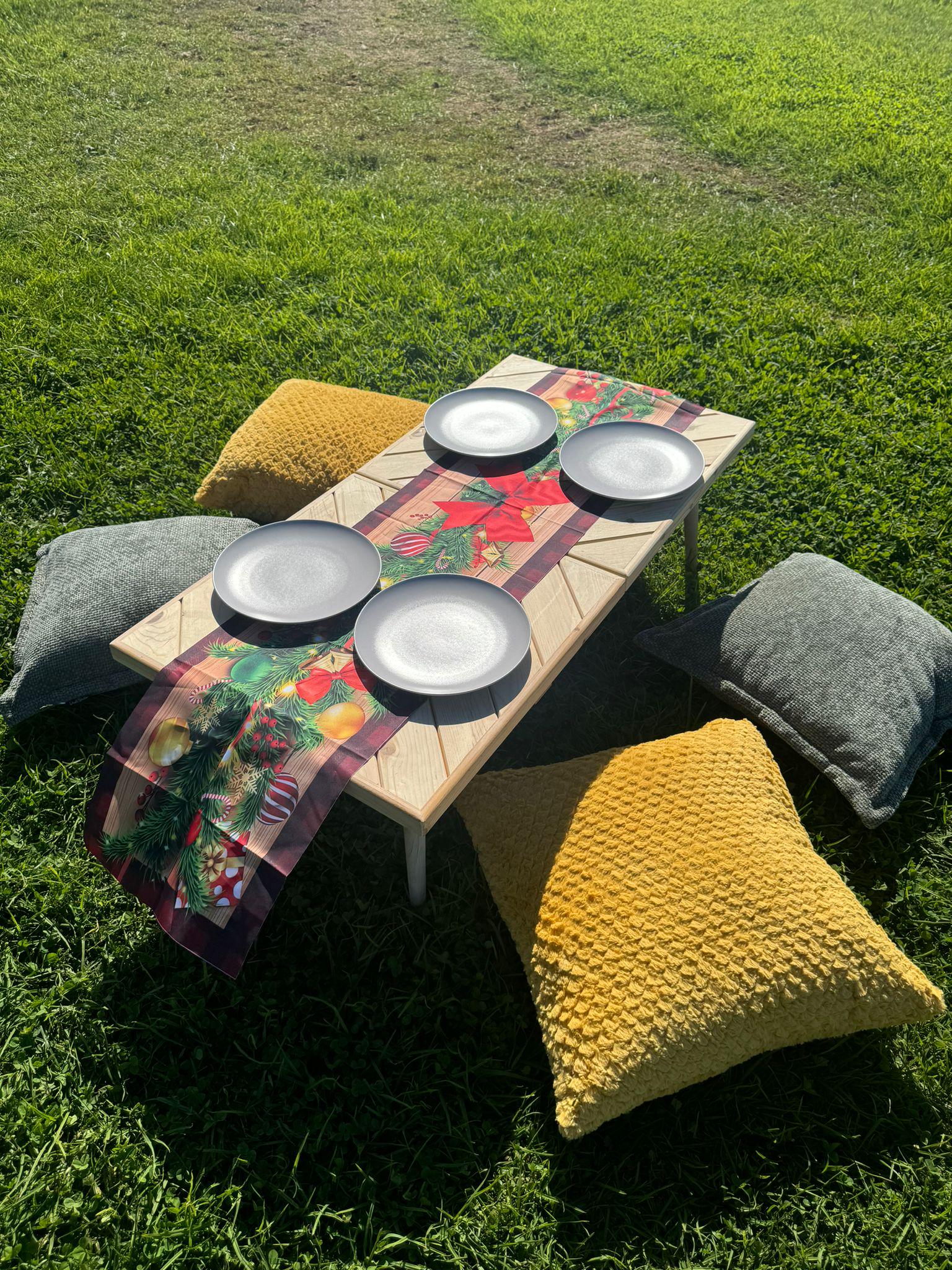 Wooden Picnic Table, Low Table Portable Beach Party Table, Camping ...