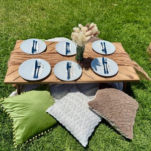 Foldable Camping Table, 48-24 inc for 6 people,Light weight Durable Wooden Picnic Table, Outdoor Patio Dining Table, Customizable Farmhouse