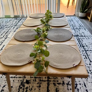 Foldable Boho Picnic Table – Handmade Rustic Wood Table for Camping, Wedding, Garden or Kids Party | Portable Pine Wood Low Table 60x28 inc