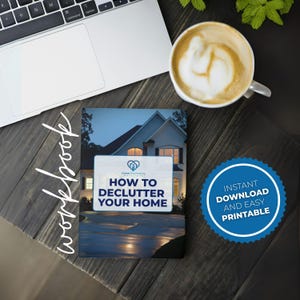 How to Declutter Your Home | 40-Page Printable Decluttering Workbook & Home Cleaning Planner by HomeDownsizingSolutions