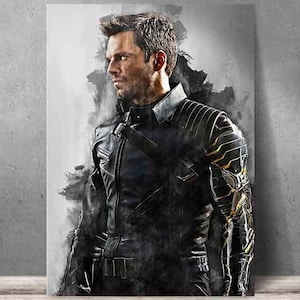 Winter Soldier Poster, Bucky Barnes Print, art print, wall art, man cave, gift