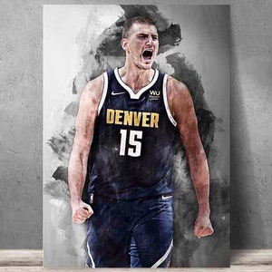 Nikola Jokic Poster Nikola Jokić Leinwanddruck, Kunstdruck, Wandkunst, Manneshöhle, Geschenk