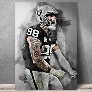 Maxx Crosby Poster Maxx Crosby Canvas Print, art print, wall art, man cave, gift