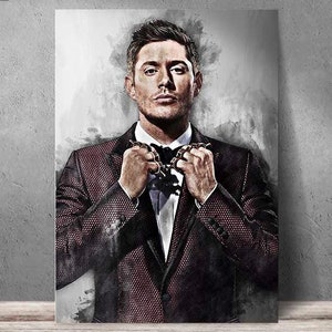Dean Winchester Poster, Supernatural Leinwanddruck, Kunstdruck, Wandkunst, Manneshöhle, Geschenk