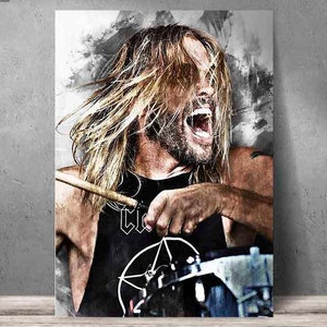 Taylor Hawkins Poster, Taylor Hawkins Canvas Print, art print, wall art, man cave, gift
