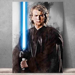 Anakin Skywalker Poster, Anakin Canvas Print, art print, wall art, man cave, gift