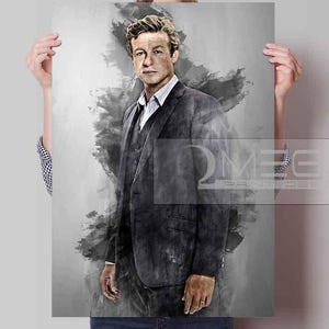 Patrick Jane Poster, The Mentalist Canvas Print, art print, wall art, man cave, gift