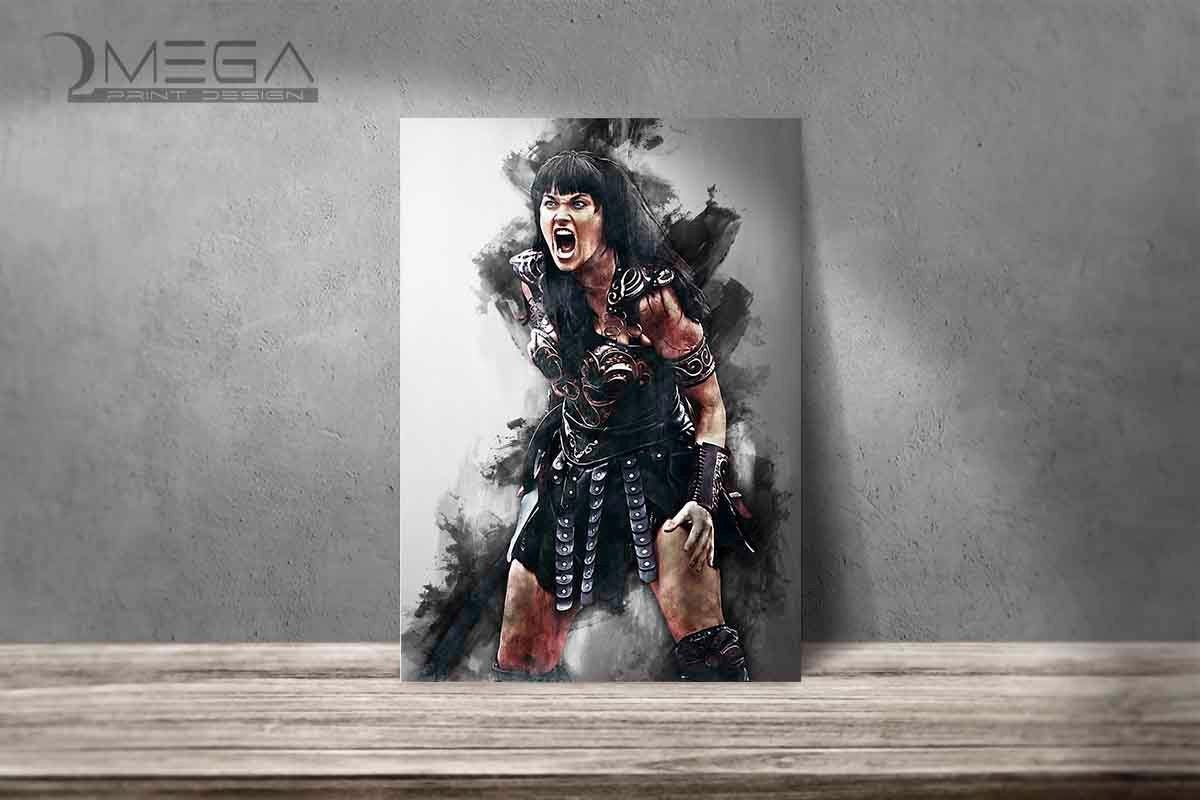 QOGAMGZD Poster De Princesse Guerrière Aztèque - Peinture Vintage