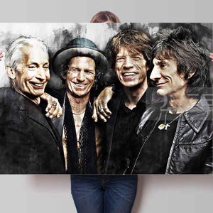 The Rolling Stones Poster, Rolling Stones Canvas Print, art print, wall art, man cave, gift