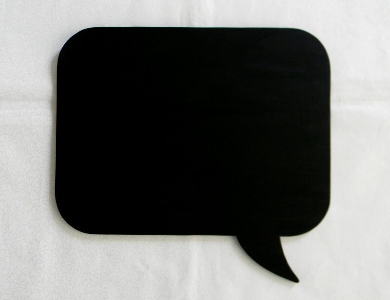 Chalkboard Speech Bubble Rectangle Wooden Chalk Board Etsy