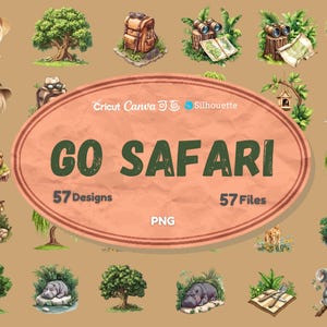 Akwarelowe słodkie safari – urocze obrazy zwierząt z dżungli w formacie PNG do Twoich kreatywnych projektów!