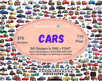 Lightning McQueen SVG Bundle: Cars Clipart, Birthday Designs (Instant Download)