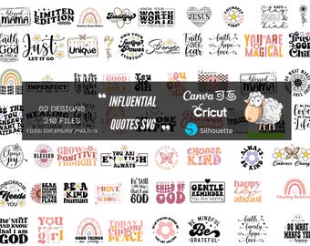 Influential Quotes | Motivational svg Bundle | Inspirational svg Bundle | Self Love svg | Kind svg | You Matter svg | svg Cut File