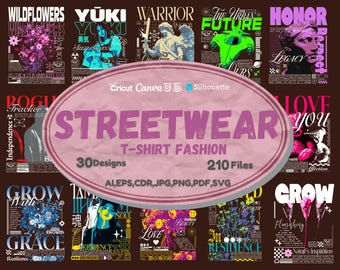 Streetwear T-Shirt Designs | Artistic & Colorful Modern T-Shirt PNG | Digital Download