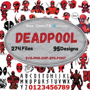 Deadpool SVG Bundle | Superhero PNG | Baby Deadpool | Cricut & Silhouette | Digital Clipart | Instant Download