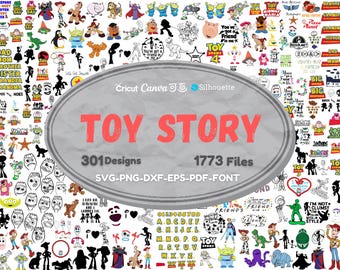 Toy Story SVG Bundle: Woody, Buzz, Jessie, Rex (Digital Download)