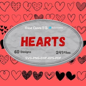 Heart SVG Bundle, Heart Clipart,Valentine Heart svg, Cut Files Cricut, Silhouette