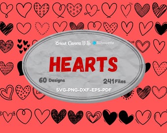 Heart SVG Bundle, Heart Clipart,Valentine Heart svg, Cut Files Cricut, Silhouette