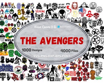Paquete Mega Superhero SVG / Vengadores SVG / Descarga digital