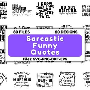 Sarcastische svg-bundel, grappige svg, sarcastische png, sublimatieontwerpen, sarcastische citaten, sarcastische gezegden, Instant Download