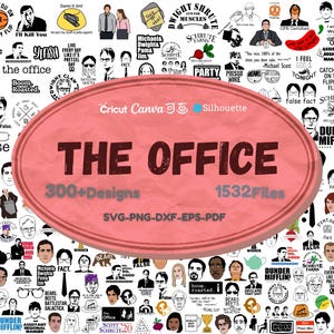 Paquete SVG de The Office / Imágenes prediseñadas de programas de televisión divertidos / Archivos de Cricut y sublimación / Descarga instantánea