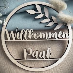 Holzring Baby Personalisiert | Geschenk zur Geburt